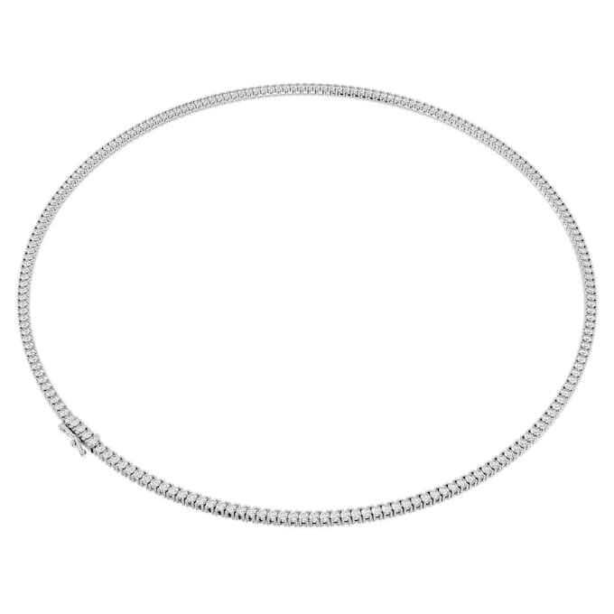 Náhrdelník Eternity Tennis s diamanty vypěstovanými v laboratoři, 7 Ct Tw, kulatý tvar, 14K bílé zlato Náhrdelník Eternity Tennis s diamanty vypěstovanými v laboratoři, 7 Ct Tw, kulatý tvar, 14K bílé zlato