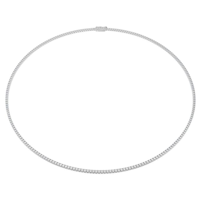 Náhrdelník Eternity Tennis s diamanty vypěstovanými v laboratoři, celková hmotnost 3 Ct, kulatý tvar, 14K bílé zlato Náhrdelník Eternity Tennis s diamanty vypěstovanými v laboratoři, celková hmotnost 3 Ct, kulatý tvar, 14K bílé zlato