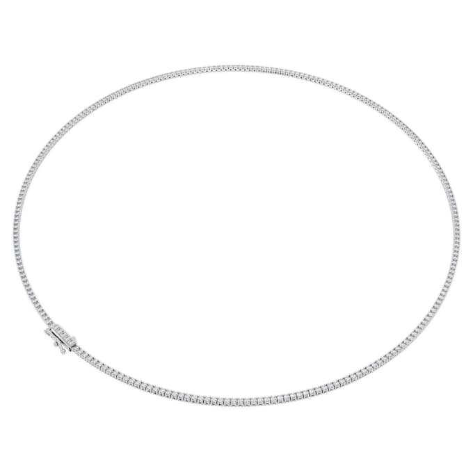 Náhrdelník Eternity Tennis s diamanty vypěstovanými v laboratoři, celková hmotnost 3 Ct, kulatý tvar, 14K bílé zlato Náhrdelník Eternity Tennis s diamanty vypěstovanými v laboratoři, celková hmotnost 3 Ct, kulatý tvar, 14K bílé zlato