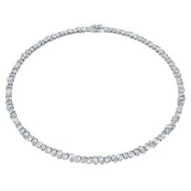 Náhrdelník Galaxy Tennis s diamanty vypěstovanými v laboratoři, celková hmotnost 47,27 Ct, různé tvary, 18K bílé zlato Náhrdelník Galaxy Tennis s diamanty vypěstovanými v laboratoři, celková hmotnost 47,27 Ct, různé tvary, 18K bílé zlato