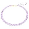 Náhrdelník Millenia s osmiúhelníkovým briliantovým výbrusem, fialový, pozlacený Náhrdelník Millenia s osmiúhelníkovým briliantovým výbrusem, fialový, pozlacený