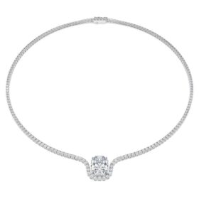 Náhrdelník Octagon s diamanty vypěstovanými v laboratoři, celková hmotnost 12,86 Ct, osmiúhelníkový tvar, 18karátové bílé zlato Náhrdelník Octagon s diamanty vypěstovanými v laboratoři, celková hmotnost 12,86 Ct, osmiúhelníkový tvar, 18karátové bílé zlato