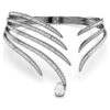 Náhrdelník z kolekce Vienna Choker Feather, bílý, pokovený rutheniem Náhrdelník z kolekce Vienna Choker Feather, bílý, pokovený rutheniem