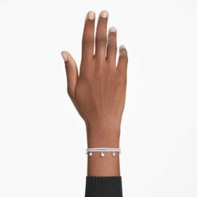 Náramek Ariana Grande X Swarovski Crystal Pearl, kulatý brus, bílý, pokovený rhodiem Náramek Ariana Grande X Swarovski Crystal Pearl, kulatý brus, bílý, pokovený rhodiem