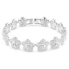Náramek Ariana Grande X Swarovski, kulatý brus, květiny, bílý, pokovený rhodiem Náramek Ariana Grande X Swarovski, kulatý brus, květiny, bílý, pokovený rhodiem