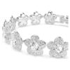 Náramek Ariana Grande X Swarovski, kulatý brus, květiny, bílý, pokovený rhodiem Náramek Ariana Grande X Swarovski, kulatý brus, květiny, bílý, pokovený rhodiem