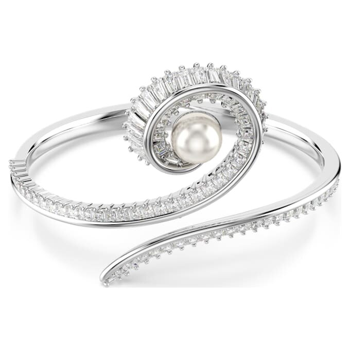 Náramek Ariana Grande X Swarovski s křišťálovými perličkami, broušenými do tvaru bagety, bílý, pokovený rhodiem Náramek Ariana Grande X Swarovski s křišťálovými perličkami, broušenými do tvaru bagety, bílý, pokovený rhodiem