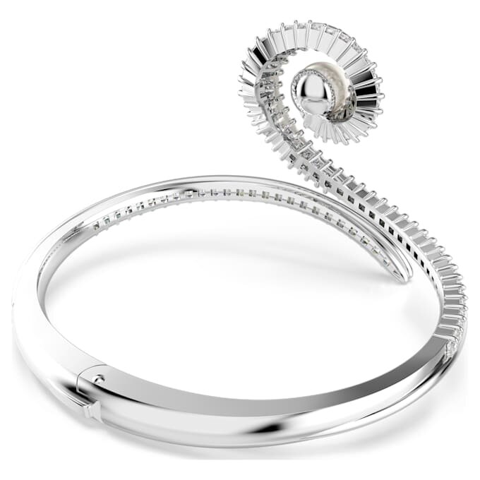 Náramek Ariana Grande X Swarovski s křišťálovými perličkami, broušenými do tvaru bagety, bílý, pokovený rhodiem Náramek Ariana Grande X Swarovski s křišťálovými perličkami, broušenými do tvaru bagety, bílý, pokovený rhodiem