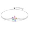 Náramek Ariana Grande X Swarovski s různými briliantovými výbrusy, květinový motiv, vícebarevný, pokovený rhodiem Náramek Ariana Grande X Swarovski s různými briliantovými výbrusy, květinový motiv, vícebarevný, pokovený rhodiem