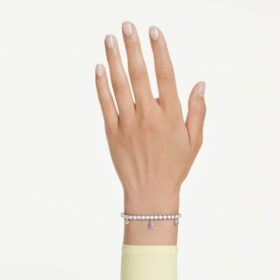 Náramek Ariana Grande X Swarovski s různými tvary kamenů, vícebarevný, pokovený rhodiem Náramek Ariana Grande X Swarovski s různými tvary kamenů, vícebarevný, pokovený rhodiem