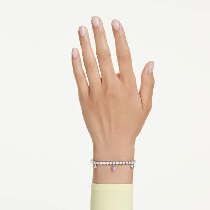 Náramek Ariana Grande X Swarovski s různými tvary kamenů, vícebarevný, pokovený rhodiem Náramek Ariana Grande X Swarovski s různými tvary kamenů, vícebarevný, pokovený rhodiem