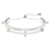Náramek Ariana Grande X Swarovski s různými tvary kamenů, vícebarevný, pokovený rhodiem Náramek Ariana Grande X Swarovski s různými tvary kamenů, vícebarevný, pokovený rhodiem