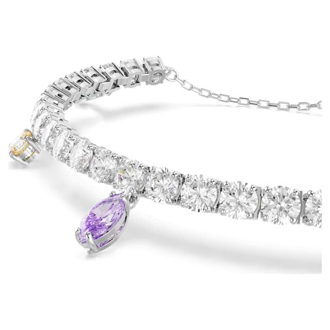 Náramek Ariana Grande X Swarovski s různými tvary kamenů, vícebarevný, pokovený rhodiem Náramek Ariana Grande X Swarovski s různými tvary kamenů, vícebarevný, pokovený rhodiem