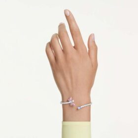 Náramek Ariana Grande X Swarovski s různými tvary, vážka, vícebarevný, pokovený rhodiem Náramek Ariana Grande X Swarovski s různými tvary, vážka, vícebarevný, pokovený rhodiem