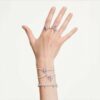 Náramek Ariana Grande X Swarovski s různými tvary, vážka, vícebarevný, pokovený rhodiem