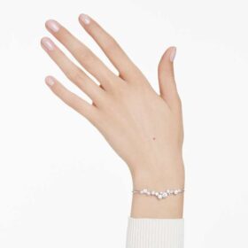 Náramek Constella Crystal Pearl, kulaté briliantové výbrusy, bílý, pokovený rhodiem Náramek Constella Crystal Pearl, kulaté briliantové výbrusy, bílý, pokovený rhodiem