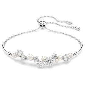 Náramek Constella Crystal Pearl, kulaté briliantové výbrusy, bílý, pokovený rhodiem Náramek Constella Crystal Pearl, kulaté briliantové výbrusy, bílý, pokovený rhodiem