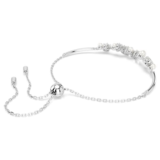 Náramek Constella Crystal Pearl, kulaté briliantové výbrusy, bílý, pokovený rhodiem Náramek Constella Crystal Pearl, kulaté briliantové výbrusy, bílý, pokovený rhodiem