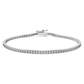Náramek Eternity Tennis s diamanty vypěstovanými v laboratoři, celková hmotnost 1,5 Ct, kulatý tvar, 14K bílé zlato Náramek Eternity Tennis s diamanty vypěstovanými v laboratoři, celková hmotnost 1,5 Ct, kulatý tvar, 14K bílé zlato