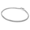 Náramek Eternity Tennis s diamanty vypěstovanými v laboratoři, celková hmotnost 1,5 Ct, kulatý tvar, 14K bílé zlato