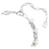 Náramek Matrix Tennis Crystal Pearl, kulatý brus, bílý, pokovený rhodiem Náramek Matrix Tennis Crystal Pearl, kulatý brus, bílý, pokovený rhodiem