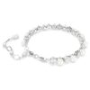 Náramek Matrix Tennis Crystal Pearl, kulatý brus, bílý, pokovený rhodiem Náramek Matrix Tennis Crystal Pearl, kulatý brus, bílý, pokovený rhodiem