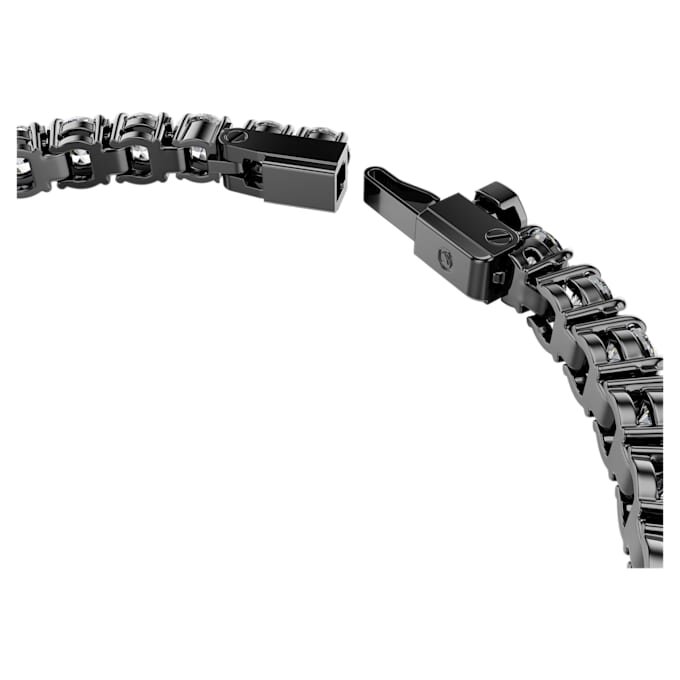 Náramek Matrix Tennis s kulatým briliantovým výbrusem, šedý, pokovený rutheniem Náramek Matrix Tennis s kulatým briliantovým výbrusem, šedý, pokovený rutheniem