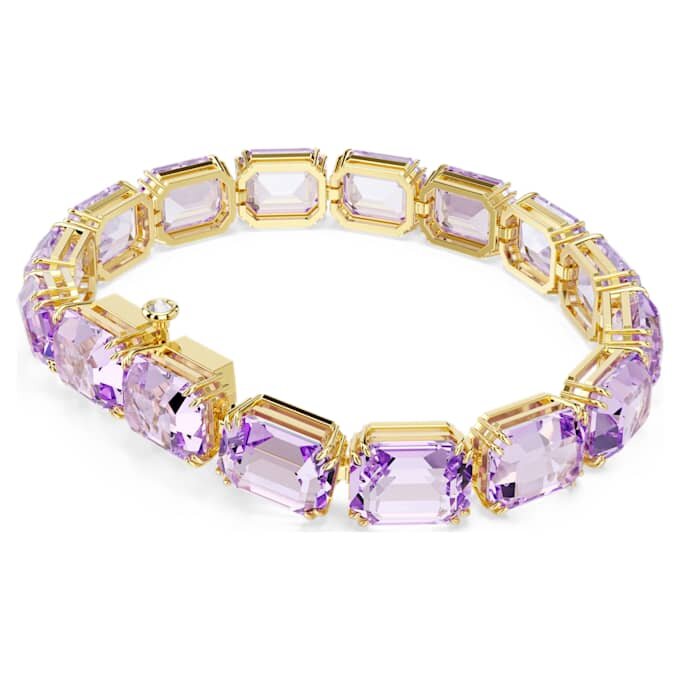 Náramek Millenia s osmiúhelníkovým briliantovým výbrusem, fialový, pozlacený Náramek Millenia s osmiúhelníkovým briliantovým výbrusem, fialový, pozlacený