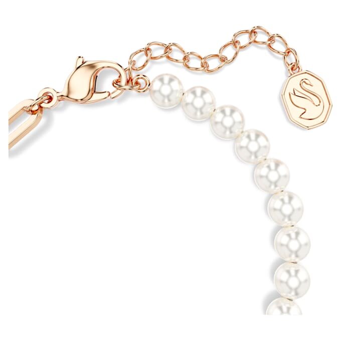 Náramek Teddy Crystal Pearl, medvídek, růžový, pokovený v odstínu růžového zlata Náramek Teddy Crystal Pearl, medvídek, růžový, pokovený v odstínu růžového zlata
