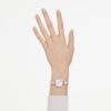 Náramkové hodinky Matrix Pearl Bangle, vyrobené ve Švýcarsku, s krystalovým náramkem, bílé, povrchová úprava v odstínu růžového zlata
