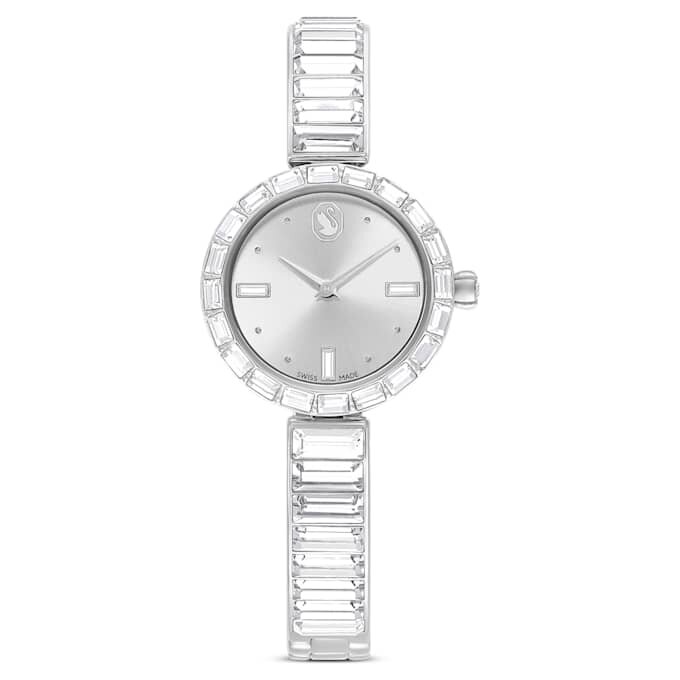 Náramkové hodinky Matrix Swiss Made, krystalový náramek, bílé, nerezová ocel Náramkové hodinky Matrix Swiss Made, krystalový náramek, bílé, nerezová ocel