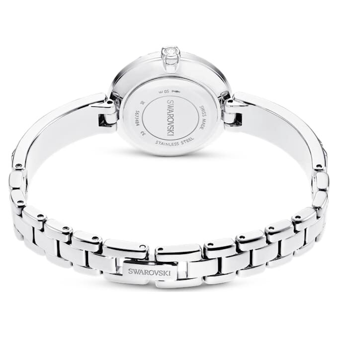 Náramkové hodinky Matrix Swiss Made, krystalový náramek, bílé, nerezová ocel Náramkové hodinky Matrix Swiss Made, krystalový náramek, bílé, nerezová ocel