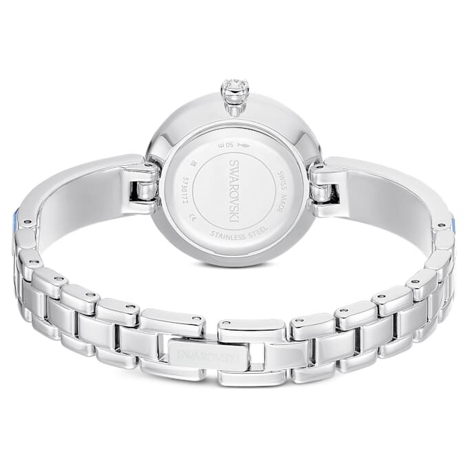 Náramkové hodinky Matrix Swiss Made, krystalový náramek, modré, nerezová ocel Náramkové hodinky Matrix Swiss Made, krystalový náramek, modré, nerezová ocel