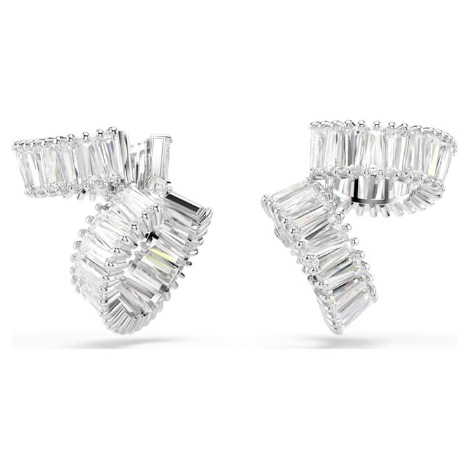 Náušnice Ariana Grande X Swarovski s bagetovým briliantovým výbrusem, bílé, pokovené rhodiem Náušnice Ariana Grande X Swarovski s bagetovým briliantovým výbrusem, bílé, pokovené rhodiem