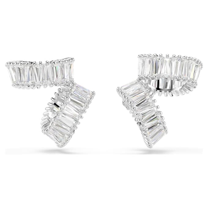 Náušnice Ariana Grande X Swarovski s bagetovým briliantovým výbrusem, bílé, pokovené rhodiem Náušnice Ariana Grande X Swarovski s bagetovým briliantovým výbrusem, bílé, pokovené rhodiem