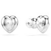 Náušnice Ariana Grande X Swarovski s různými briliantovými výbrusy, srdíčko, bílé, pokovené rhodiem