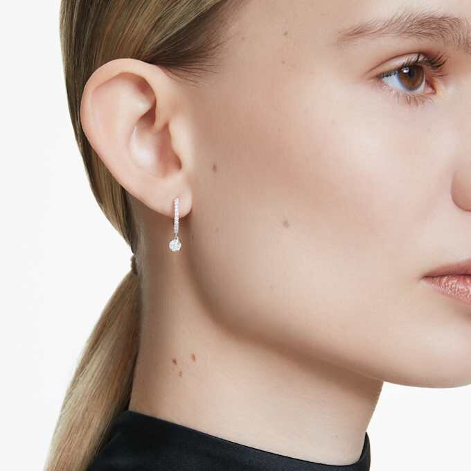 Náušnice Eternity Drop s diamanty vypěstovanými v laboratoři, celková hmotnost 0,7 Ct, kulatý tvar, 14K bílé zlato Náušnice Eternity Drop s diamanty vypěstovanými v laboratoři, celková hmotnost 0,7 Ct, kulatý tvar, 14K bílé zlato