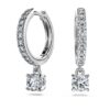 Náušnice Eternity Drop s diamanty vypěstovanými v laboratoři, celková hmotnost 0,7 Ct, kulatý tvar, 14K bílé zlato Náušnice Eternity Drop s diamanty vypěstovanými v laboratoři, celková hmotnost 0,7 Ct, kulatý tvar, 14K bílé zlato