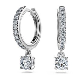 Náušnice Eternity Drop s diamanty vypěstovanými v laboratoři, celková hmotnost 0,7 Ct, kulatý tvar, 14K bílé zlato