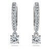 Náušnice Eternity Drop s diamanty vypěstovanými v laboratoři, celková hmotnost 0,7 Ct, kulatý tvar, 14K bílé zlato Náušnice Eternity Drop s diamanty vypěstovanými v laboratoři, celková hmotnost 0,7 Ct, kulatý tvar, 14K bílé zlato