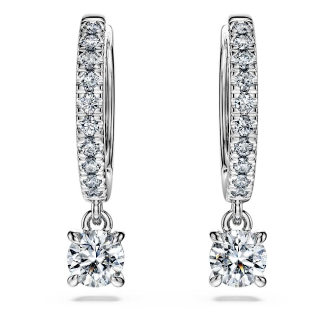 Náušnice Eternity Drop s diamanty vypěstovanými v laboratoři, celková hmotnost 0,7 Ct, kulatý tvar, 14K bílé zlato Náušnice Eternity Drop s diamanty vypěstovanými v laboratoři, celková hmotnost 0,7 Ct, kulatý tvar, 14K bílé zlato