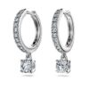 Náušnice Eternity Drop s diamanty vypěstovanými v laboratoři, celková hmotnost 0,7 Ct, kulatý tvar, 14K bílé zlato Náušnice Eternity Drop s diamanty vypěstovanými v laboratoři, celková hmotnost 0,7 Ct, kulatý tvar, 14K bílé zlato