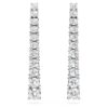 Náušnice Eternity Drop s diamanty vypěstovanými v laboratoři, celková hmotnost 1,3 Ct, kulatý tvar, 14K bílé zlato Náušnice Eternity Drop s diamanty vypěstovanými v laboratoři, celková hmotnost 1,3 Ct, kulatý tvar, 14K bílé zlato