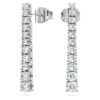 Náušnice Eternity Drop s diamanty vypěstovanými v laboratoři, celková hmotnost 1,3 Ct, kulatý tvar, 14K bílé zlato Náušnice Eternity Drop s diamanty vypěstovanými v laboratoři, celková hmotnost 1,3 Ct, kulatý tvar, 14K bílé zlato