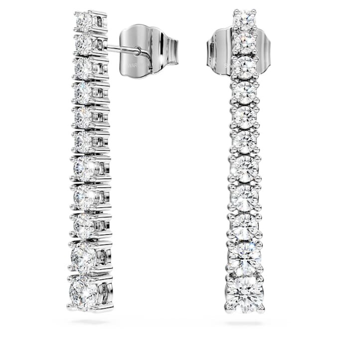 Náušnice Eternity Drop s diamanty vypěstovanými v laboratoři, celková hmotnost 1,3 Ct, kulatý tvar, 14K bílé zlato Náušnice Eternity Drop s diamanty vypěstovanými v laboratoři, celková hmotnost 1,3 Ct, kulatý tvar, 14K bílé zlato