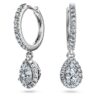 Náušnice Eternity Drop s laboratorně vypěstovanými diamanty o celkové hmotnosti 1,25 karátu, hruškovitý tvar, 14karátové bílé zlato Náušnice Eternity Drop s laboratorně vypěstovanými diamanty o celkové hmotnosti 1,25 karátu, hruškovitý tvar, 14karátové bílé zlato