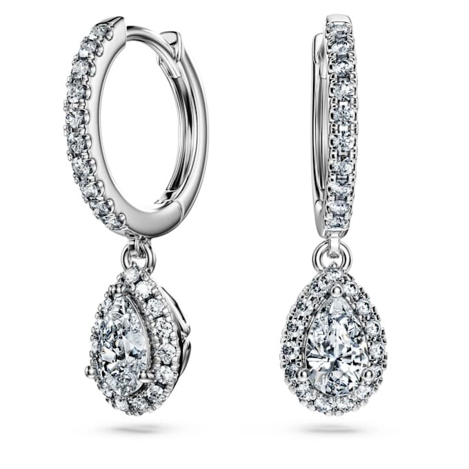 Náušnice Eternity Drop s laboratorně vypěstovanými diamanty o celkové hmotnosti 1,25 karátu, hruškovitý tvar, 14karátové bílé zlato Náušnice Eternity Drop s laboratorně vypěstovanými diamanty o celkové hmotnosti 1,25 karátu, hruškovitý tvar, 14karátové bílé zlato