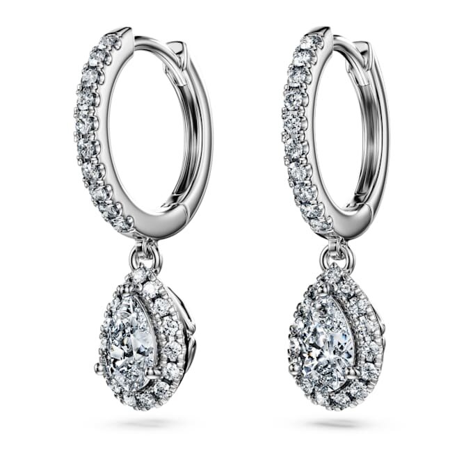 Náušnice Eternity Drop s laboratorně vypěstovanými diamanty o celkové hmotnosti 1,25 karátu, hruškovitý tvar, 14karátové bílé zlato Náušnice Eternity Drop s laboratorně vypěstovanými diamanty o celkové hmotnosti 1,25 karátu, hruškovitý tvar, 14karátové bílé zlato