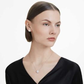 Náušnice Eternity Halo s diamanty vypěstovanými v laboratoři, celková hmotnost 2 Ct, kulatý tvar, 14K bílé zlato