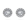 Náušnice Eternity Halo s laboratorně vypěstovanými diamanty o celkové hmotnosti 0,75 karátů, kulatý tvar, 14karátové bílé zlato Náušnice Eternity Halo s laboratorně vypěstovanými diamanty o celkové hmotnosti 0,75 karátů, kulatý tvar, 14karátové bílé zlato